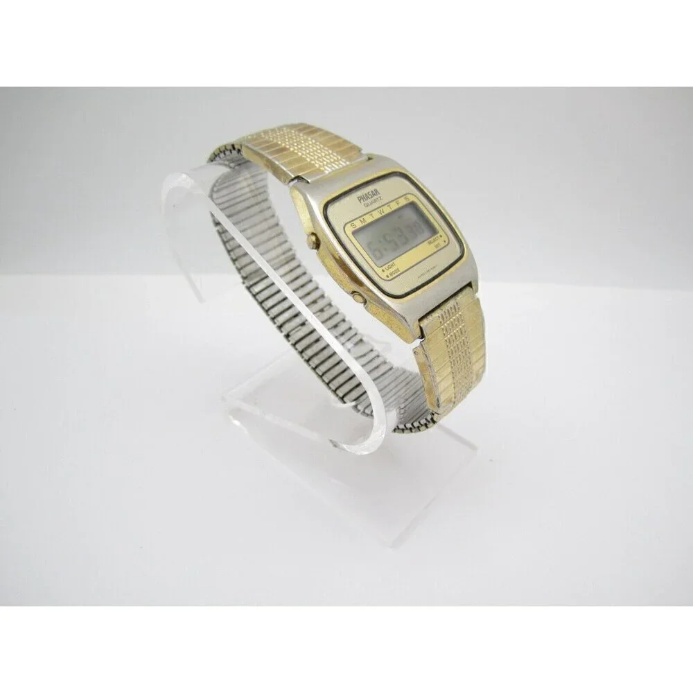 Vintage‎ Men's Phasar Quartz WR 32mm Digital Round Watch (H75) 